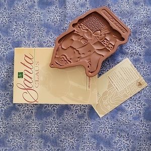 Vintage Longaberger Pottery Santa Claus cookie mold